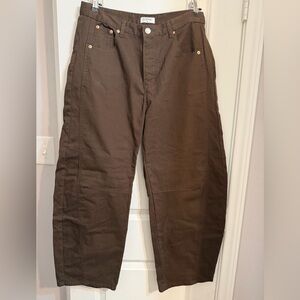 Parke horseshoe twill in chocolate brown